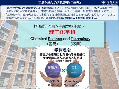 工業化学科は令和6（2024）年4月から理工化学科に名称変更します