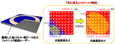 高速自己変化可能なフォトニック結晶による高ピーク出力・短パルス光の発生ー超スマート社会を支える高精度光センシングやレーザー微細加工応用に向けてー