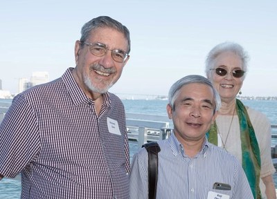 Zare教授80歳記念祝賀会にてZare教授ご夫妻と （San Diego, CA, USA; 24 August 2019）。